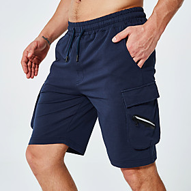Men's Shorts Cargo Outdoor Sports Casual Daily Chinos Shorts Pants Simple Knee Length Pocket Army Green Black Dark Gray Dark Blue