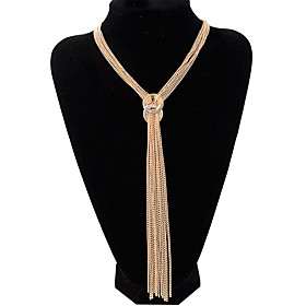boutique tassel necklace fashion metal shining concise circle tassel long necklace/ladies sweater chain