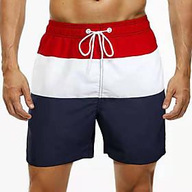 Men's Sporty Casual / Sporty Breathable Soft Holiday Beach Chinos Shorts Pants Stripe Short Drawstring Elastic Waist 1 2 3 4 5
