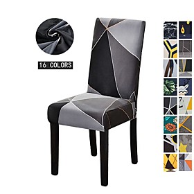Chair Cover Multi Color / Geometric / Contemporary Printed Polyester Slipcovers