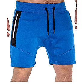 Men's Shorts Sports Sports Shorts Pants Solid Color Short Sporty Blue Light Grey Black Dark Gray