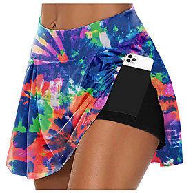 21Grams Women's High Waist Running Shorts Athletic Shorts Bottoms 2 in 1 Side Pockets Summer Fitness Gym Workout Running Training Exercise Quick Dry Moisture W