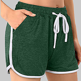 Women's Stylish Casual / Sporty Daily Shorts Pants Plain Short Wine Green Light gray Dark Gray