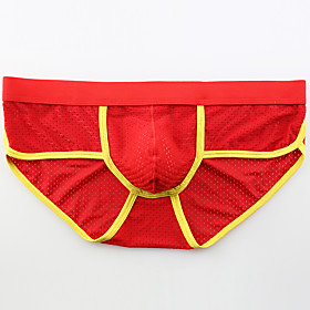 Men's 1 PC Basic Briefs Underwear Low Waist Blue Yellow Royal Blue S M L