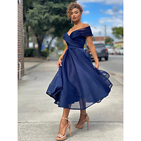 Women's A Line Dress Maxi long Dress Blue Blushing Pink Red Sleeveless Solid Color Summer Off Shoulder Party Elegant Casual Party Going out Slim 2021 S M L XL