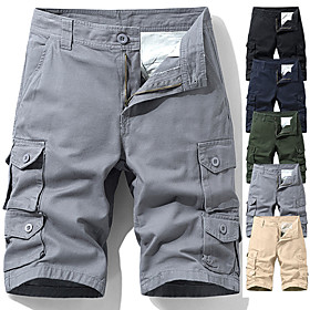 Men's Hiking Shorts Hiking Cargo Shorts Military Summer Outdoor 12 Ripstop Quick Dry Multi Pockets Breathable Cotton Knee Length Bottoms Army Green Blue Grey K