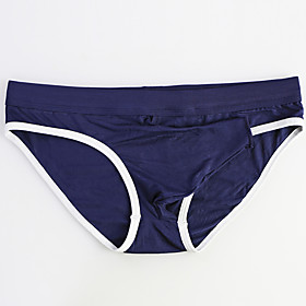 Men's 1 PC Basic Briefs Underwear Low Waist Yellow Gray Royal Blue S M L