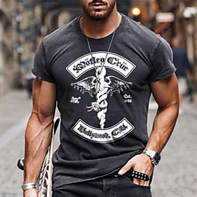 Men's Unisex Tee T shirt Shirt Hot Stamping Graphic Prints Skull Letter Plus Size Zero two Print Short Sleeve Casual Tops Cotton Basic Designer Big and Tall Ro