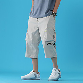 Men's Chino Chinos Capri shorts Pants Graphic Blue Black Light gray