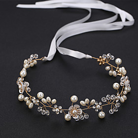 Rhinestone Pearls Alloy Headbands / Headdress / Headpiece with Crystals / Crystals / Rhinestones 1 PC Wedding / Special Occasion Headpiece