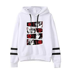 Inspired by Naruto Uchiha Hoodie Anime Polyester / Cotton Blend Graphic Prints Printing Harajuku Graphic Hoodie For Women's / Men's