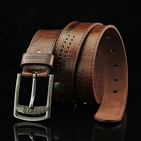Men's Wide Belt Office / Career Daily Wear As the Picture Belt Solid Color