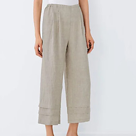 Women's Basic Streetwear Comfort Casual Weekend Chinos Pants Plain Ankle-Length Novelty White Black Beige Dark Blue