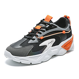 Men's Trainers Athletic Shoes Sporty Look Sporty Casual Classic Athletic Daily Running Shoes Synthetics Tissage Volant Non-slipping Height-increasing Shock Abs