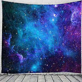 Seven Stars Sky Pattern Tapestry Art Deco Blanket Curtain Hanging Home Bedroom Living Room Decoration