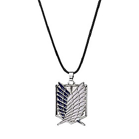 attack on titan necklace,  wings of liberty anime pendant wing of freedom investigation corps necklace cosplay anime jewelry for men/boys/girls/teenagers (silv