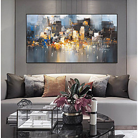 Wall Art Canvas Prints Painting Artwork Picture Abstract Urban Landscape Skyline Home Decoration Décor Rolled Canvas No Frame Unframed Unstretched