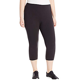Women's Plus Size Leggings Calf-Length Plain Sporty Casual Spring Summer Large Size XL 2XL 3XL 4XL 5XL Gray Black