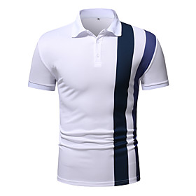 Men's Golf Shirt Graphic Short Sleeve Casual Tops Casual White