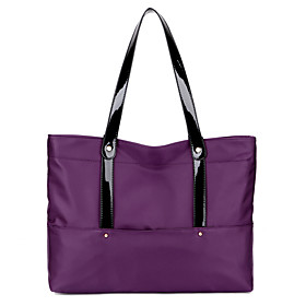 Women's Unisex Bags Oxford Cloth Nylon Top Handle Bag Zipper Daily Outdoor 2021 Tote Handbags Blue Purple