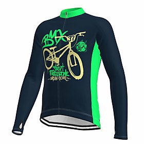 21Grams Men's Long Sleeve Cycling Jersey Spandex Black Bike Top Mountain Bike MTB Road Bike Cycling Quick Dry Moisture Wicking Sports Clothing Apparel / Athlei
