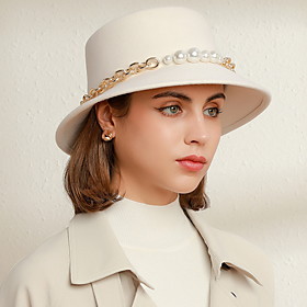 Wool Hats with Pearl 1pc Wedding / Party / Evening Headpiece