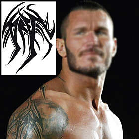 1 Pcs Floral Arm Randy Orton Right Shoulder Thorn Tattoo Waterproof Man And Woman Tattoo Stickers