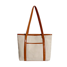 Women's Bags Canvas Tote Date Office  Career 2021 Brown