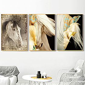 Wall Art Canvas Prints Painting Artwork Picture Animal Horse Home Decoration Decor Rolled Canvas No Frame Unframed Unstretched