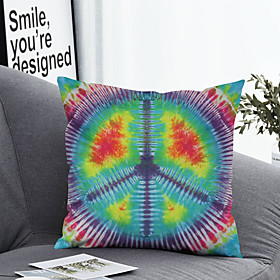 1 Pc Polyester Pillow Cover  Colourful Geometric 3D Simple Square Zipper Traditional Classic
