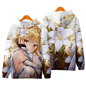 Inspiré par Genshin Impact Cosplay Anime Dessin Animé 100 % Polyester 3D Harajuku Art graphique Kawaii Sweat à capuche Pour Homme / Femme