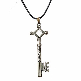 attack on titan pendant necklace with metal key