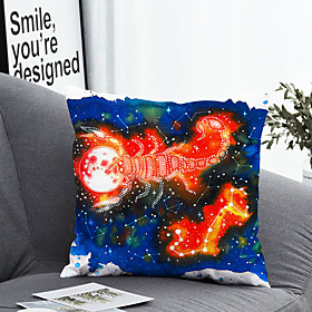1 Pc Polyester Pillow Cover Pillow Cover Universe Geometric 3D Simple Square Zipper Traditional Classic