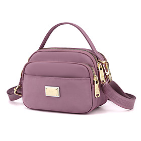 Women's Bags Oxford Cloth Nylon Top Handle Bag Zipper Daily Outdoor 2021 Tote Handbags Purple Yellow Light Purple Sky Blue