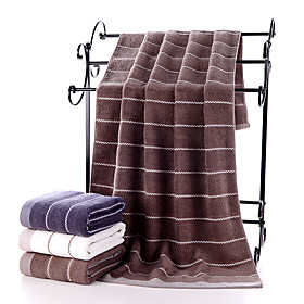Adult Bath Towel Dark Jacquard Cotton Water Pattern Bath Towel Plain Gifts Children'S Beach Towel 70140cm