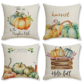 Autumn Harvest Double Side Cushion Cover 4PC Soft Decorative Square Throw Pillow Cover Cushion Case Pillowcase for Bedroom Livingroom Superior Quality Machine