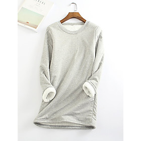 Femme Sweat-shirt Sweat Couleur unie Décontractée du quotidien 3D effet Coton basique Vêtement de rue Pulls Capuche Pulls molletonnés Violet Vin Gris Clair / D