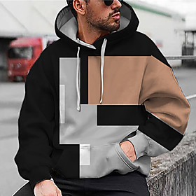 Homme Unisexe Sweat-shirt à capuche Bloc de couleur Imprimés Photos Imprimer Capuche du quotidien Des sports 3D effet Motifs 3D Décontractée Pulls Capuche Pull