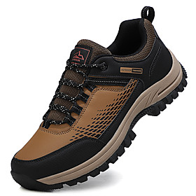 Men's Trainers Athletic Shoes Hiking Boots Sporty Casual Classic Athletic Outdoor PU Tissage Volant Warm Waterproof Non-slipping Green Black Brown Fall Winter