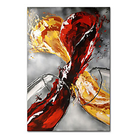 Oil Painting Handmade Hand Painted Wall Art Mintura Modern Abstract Red Yellow Wine For Home Decoration Decor Rolled Canvas No Frame Unstretched