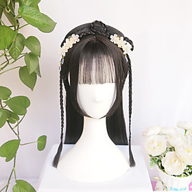 Vintage Wig Chinese Ancient Style Wig Modelling Wig Hair Ornament Hanfu Braids Of Hair Air Bangs The Whole Wig Custom Product