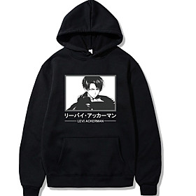 Inspiré par L'Attaque des Titans Cosplay Levi Ackerman Anime Dessin Animé Polyester Imprimer Harajuku Art graphique Kawaii Sweat à capuche Pour Homme / Femme