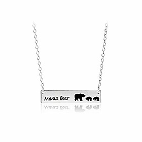 mommy bear necklace, mom bear necklace bear family necklace for women, christmas jewelry gifts,color 2