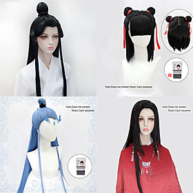 Xielian Cosplay Wig Natural Black Beauty Tip Split Contract Letting Shooting Props High Temperature Fiber