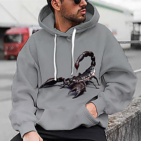 Homme Unisexe Sweat-shirt à capuche Imprimés Photos Scorpion Imprimer Capuche du quotidien Des sports 3D effet Motifs 3D Décontractée Pulls Capuche Pulls molle