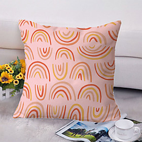 Rainbow Double Side Cushion Cover 1PC Soft Decorative Square Throw Pillow Cover Cushion Case Pillowcase for Bedroom Livingroom Superior Quality Machine Washabl