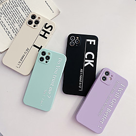 Phone Case For Apple Back Cover iPhone 12 Pro Max 11 SE 2020 X XR XS Max 8 7 6 Shockproof Dustproof Word / Phrase Graphic TPU