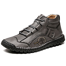 Men's Hiking Shoes Wearable Comfortable Hiking Outdoor Exercise Synthetic Microfiber PU Spring, Fall, Winter, Summer RedBrown Yellow Grey Black / Round Toe