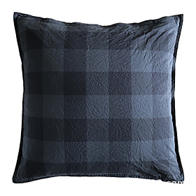 New printed washable pillow cover cotton check cushion cover