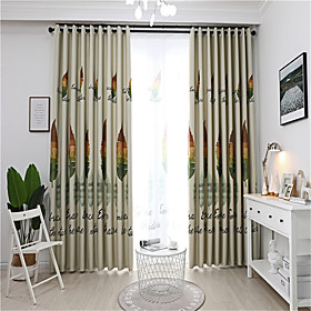 Modern Smple Print Shade Cloth Bedroom Living Room Balcony Curtain